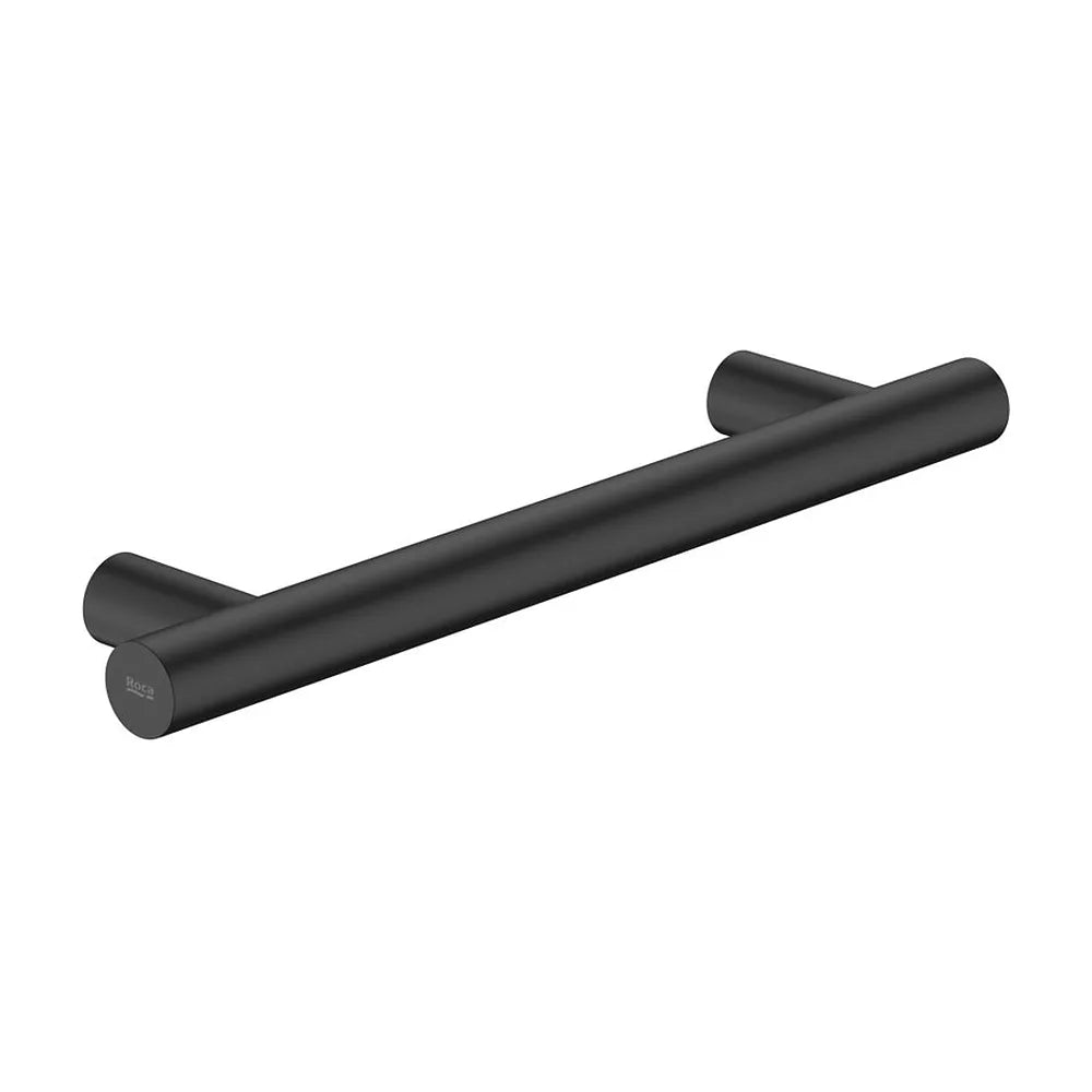 Asa recta para baño 40x8 cm soporte 120 kg color negro mate Roca - Vista 2