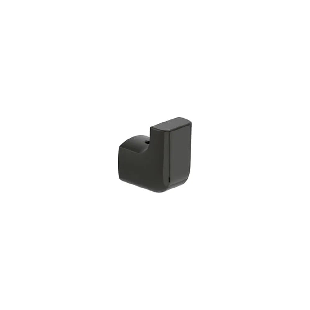 Percha mural de metal negro titanio 36x25x40 mm diseño minimalista Roca - Vista 1