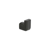 Percha mural de metal negro titanio 36x25x40 mm diseño minimalista Roca