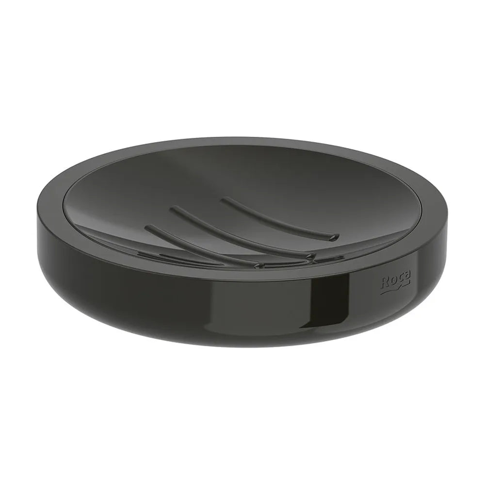Jabonera de encimera metal negro titanio 11x11 cm Roca - Vista 2