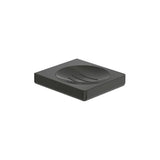 Jabonera de pared metal negro titanio 12x11 cm diseño minimalista Roca