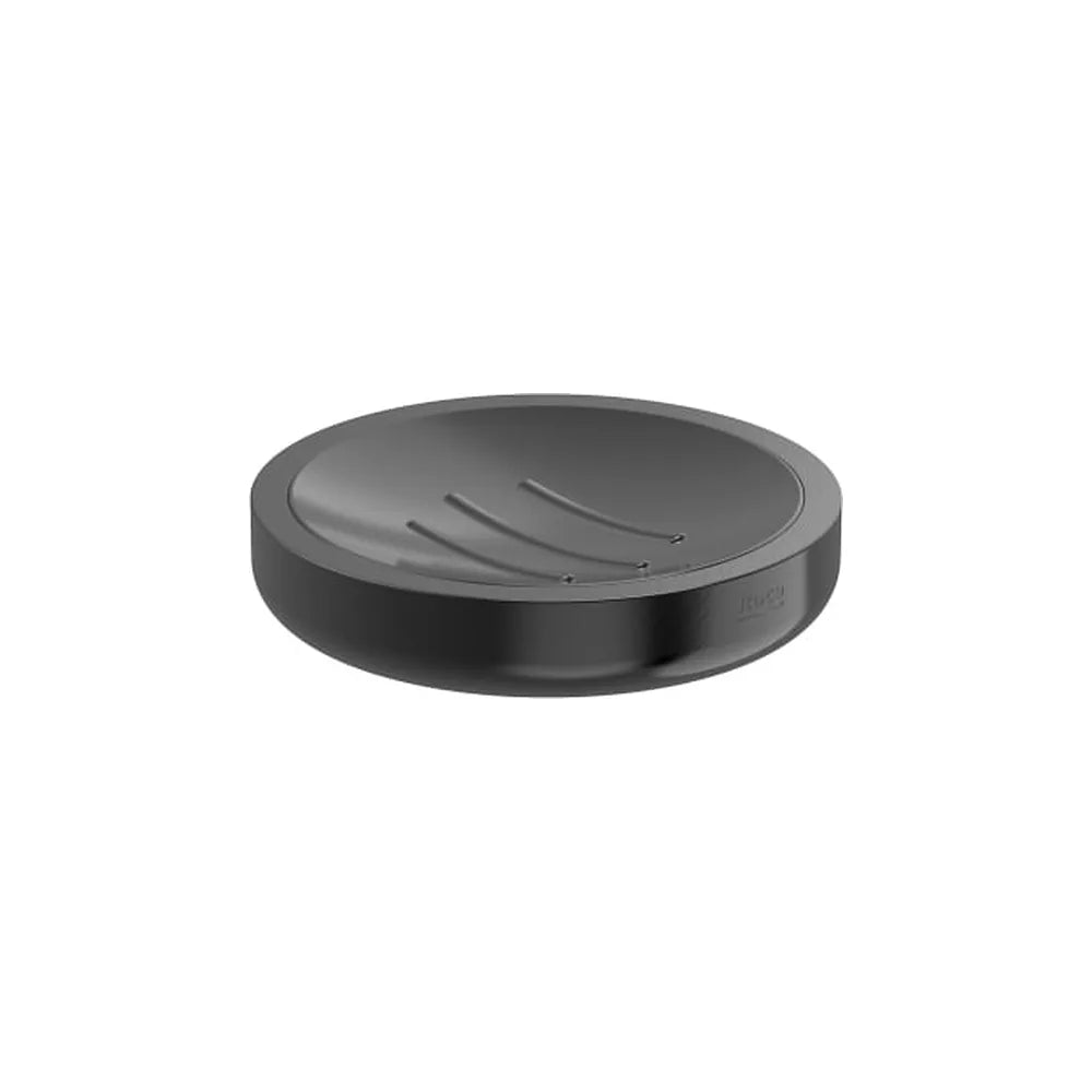 Jabonera de encimera metal negro titanio cepillado 11x11 cm Roca - Vista 1