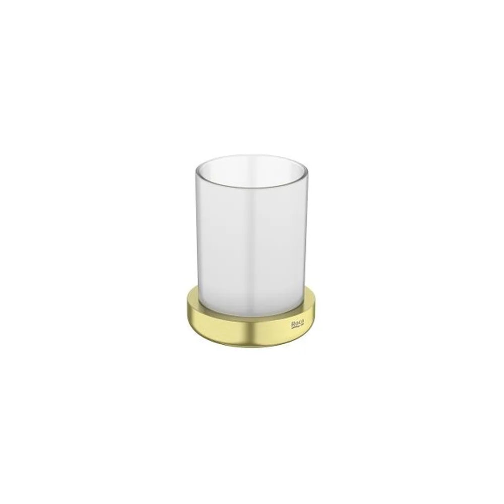 Portavaso de encimera cristal y metal 8.7x8.7x11.2 cm diseño minimalista Roca - Vista 1