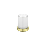 Portavaso de encimera cristal y metal 8.7x8.7x11.2 cm diseño minimalista Roca