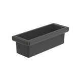 Contenedor mural de metal negro titanio 30x11 cm para baño Tempo Roca