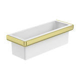 Contenedor mural metal 30x11 cm diseño minimalista cromado brillante Roca