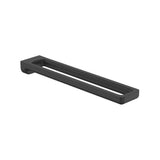 Toallero doble negro mate 42x4x8 cm diseño minimalista para baño Roca