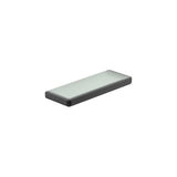 Repisa mural de cristal y metal negro titanio cepillado 30x11x2 5 cm Roca