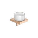 Dosificador de pared con fijaciones en cristal y metal 12x11x11 cm Roca