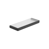 Repisa mural de cristal y metal negra mate 30x11x2 5 cm Roca