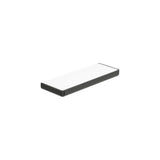 Repisa mural de cristal y metal negro titanio 30x11x2 5 cm Tempo Roca