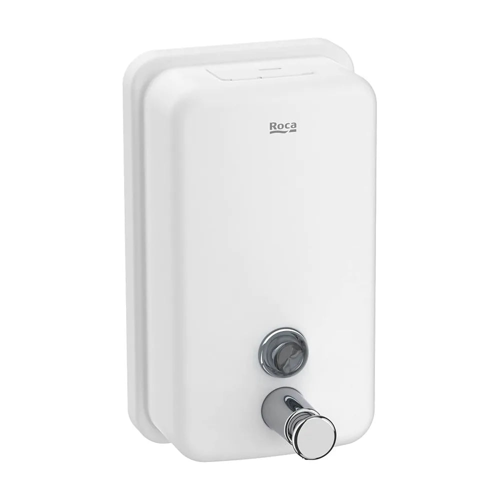 Dispensador de jabón líquido mural 800 ml acero inoxidable blanco mate Roca - Vista 2