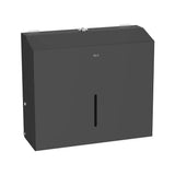 Dispensador mural de toallas capacidad 200 unidades negro mate 28x10x24 cm Roca