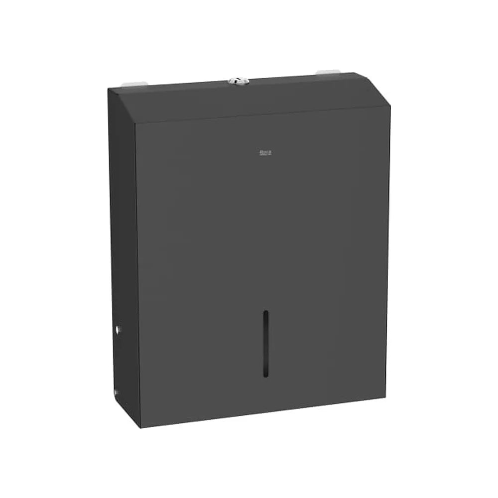 Dispensador mural de toallas capacidad 400-600 unidades color negro mate Roca - Vista 1