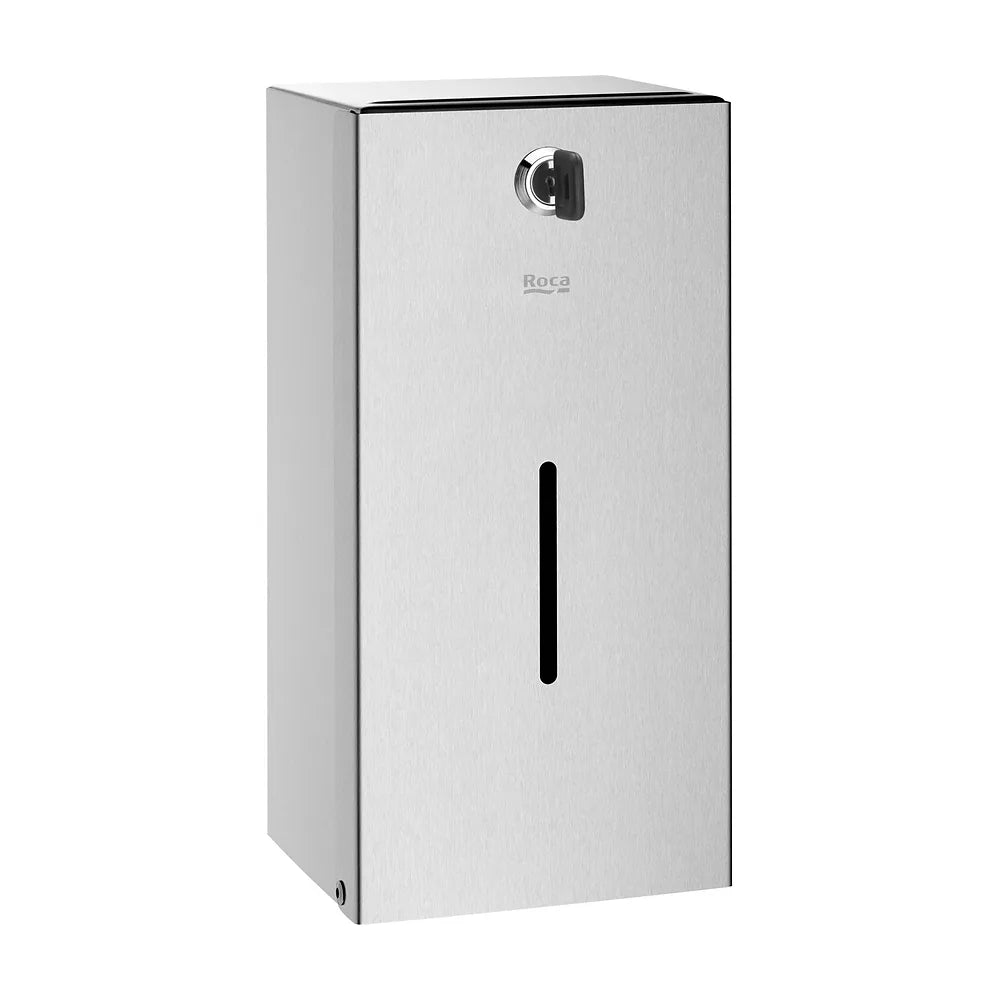 Dispensador mural para papel higiénico 2 rollos acero inoxidable satinado Roca - Vista 2