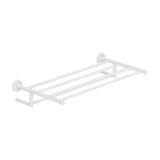 Porte serviettes mural pour baignoire 62.9 x 10.6 x 30 cm finition blanc mat minimaliste Roca