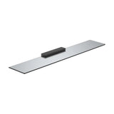 Repisa mural de cristal 60x12x2 3 cm acabado negro mate para baño Roca