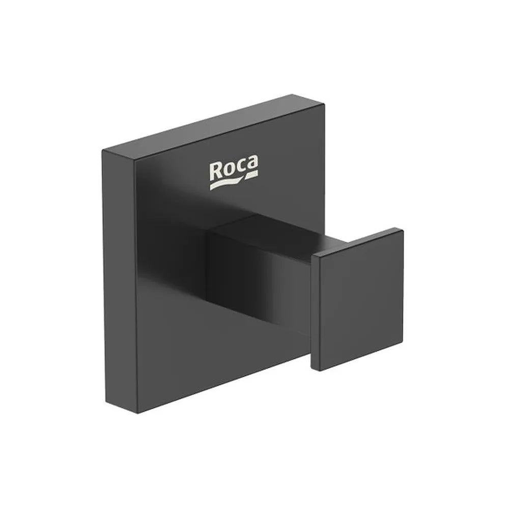 Percha mural de metal acabado negro mate 53x49 mm para baño Roca - Vista 2