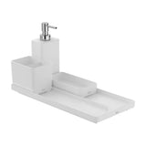 Bandeja de encimera blanca mate 35x15x3 cm para lavabo Ona Roca