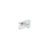 Percha mural rectangular metal cromado negro mate 7x3x4 cm Roca