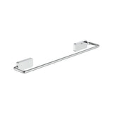 Porte serviette mural pour lavabo 40,8 x 3,2 x 6,5 cm finition chromé et noir mat design minimaliste Roca