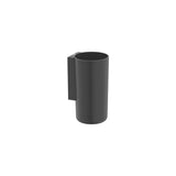 Portavaso de pared con instalación mediante tornillería o adhesivo negro mate Roca