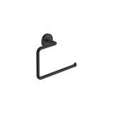 Toallero de anilla para lavabo instalación con tornillería o adhesivo negro mate Roca