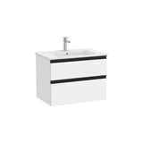 Mueble base suspendido con lavabo centrado dos cajones 70x46x54 cm Roca