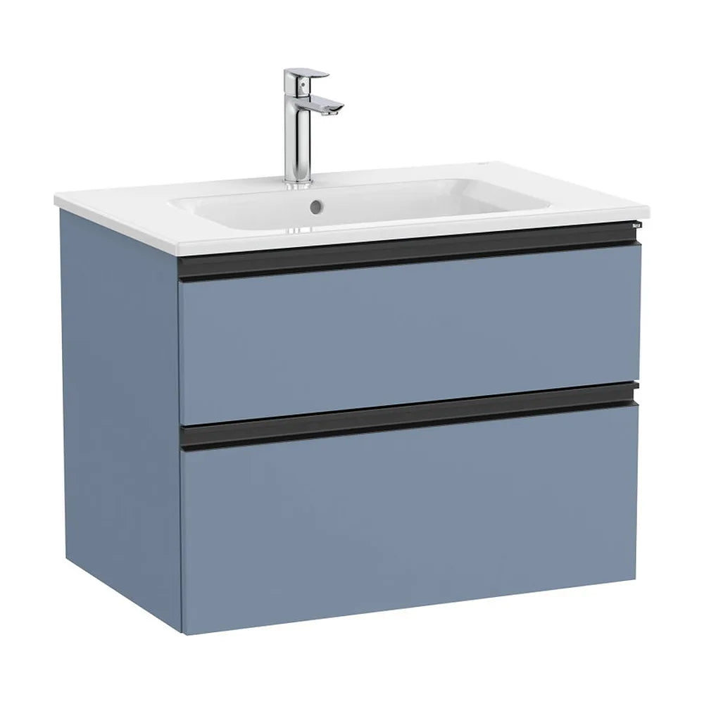 Mueble base suspendido con lavabo centrado dos cajones 70x46x54 cm Roca - Vista 2