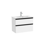 Mueble base compacto dos cajones lavabo centrado 70x38x54 cm Blanco mate Roca