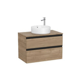 Mueble base suspendido dos cajones para lavabo sobre encimera 80x46x54 cm Roca