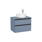 Mueble base dos cajones para lavabo sobre encimera 60x46x54 cm azul Roca