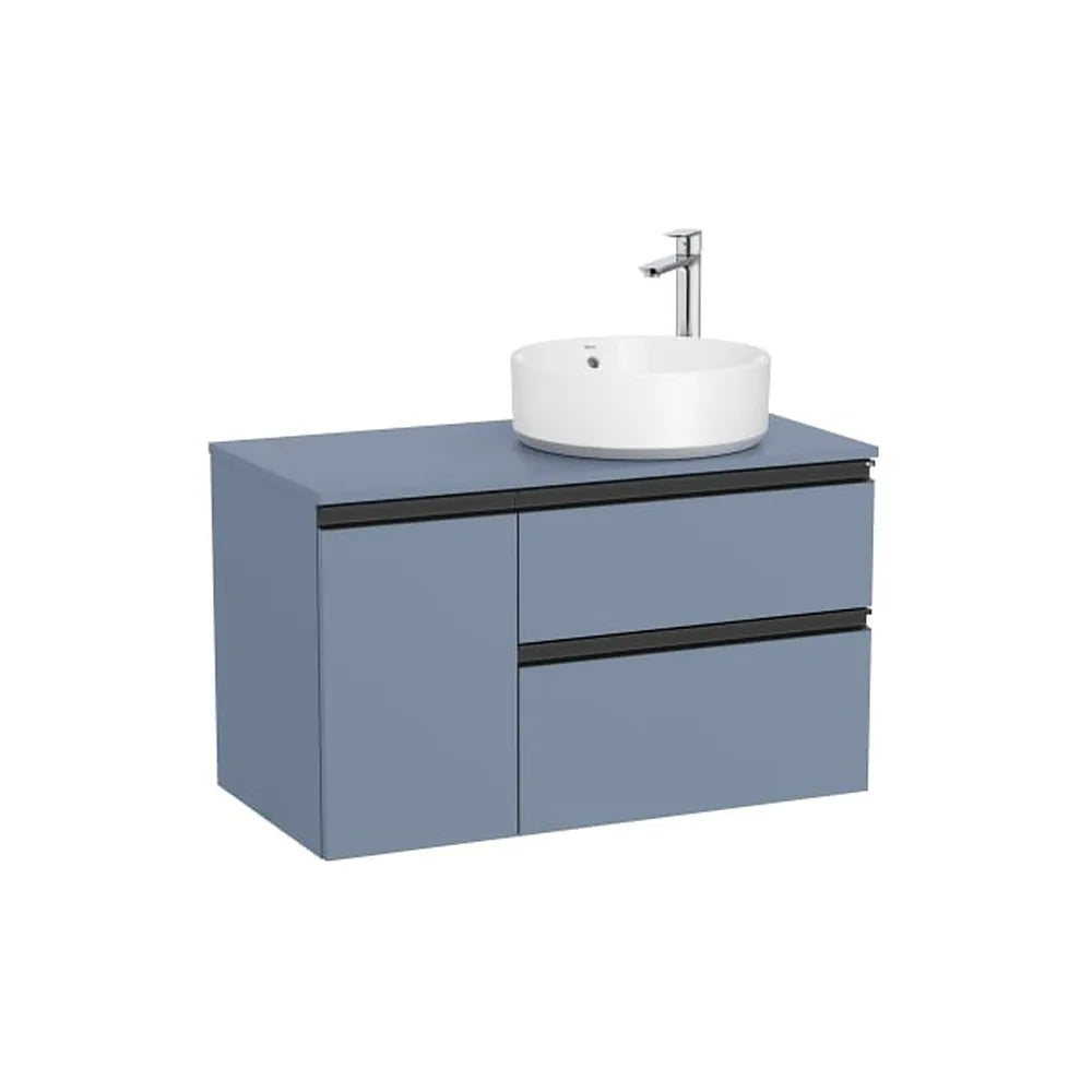 Mueble base dos cajones para lavabo sobre encimera derecha 90x46x53 cm Roca - Vista 1
