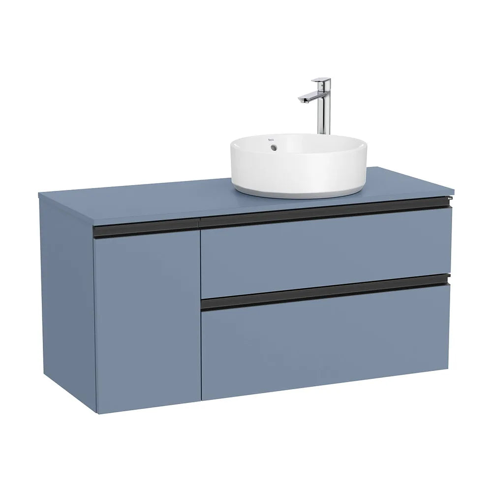 Mueble base dos cajones para lavabo sobre encimera derecha 110x46x53 cm Roca - Vista 2