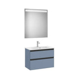 Mueble Base Compacto 2 Cajones Lavabo Centrado Espejo Led 70x38x54cm Colección Eidos Roca