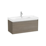 Mueble base suspendido con cajón y lavabo cuadrado Fineceramic 100x46x50 cm Roca
