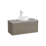 Mueble base suspendido un cajón para lavabo sobre encimera 99x45x44 cm Roca