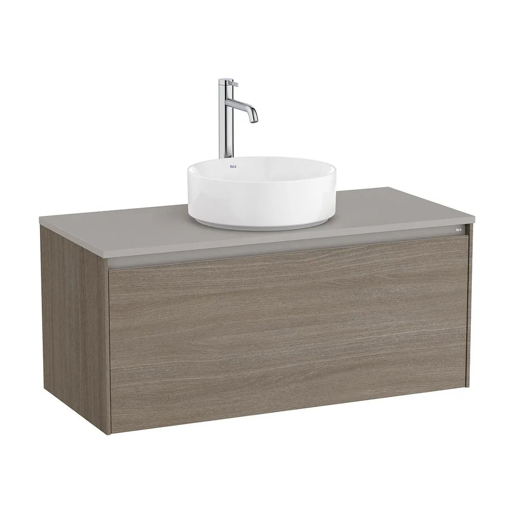 Mueble base suspendido un cajón para lavabo sobre encimera 99x45x44 cm Roca - Vista 2