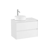 Mueble base suspendido dos cajones lavabo sobre encimera izquierda 79x45x58 cm Roca