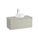 Mueble base suspendido un cajón para lavabo sobre encimera 99x45x44 cm Roca