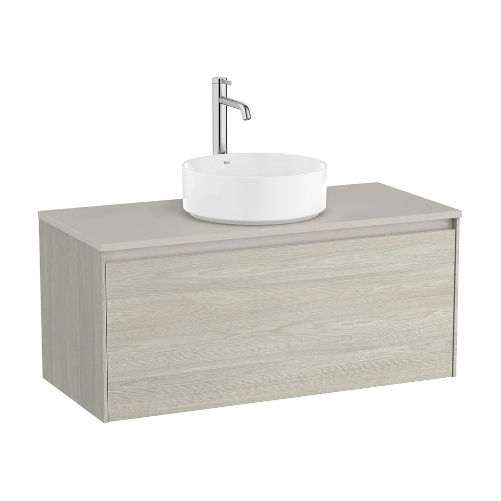 Mueble base suspendido un cajón para lavabo sobre encimera 99x45x44 cm Roca - Vista 2