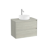 Mueble base suspendido dos cajones para lavabo sobre encimera 79x45x58 cm Roca