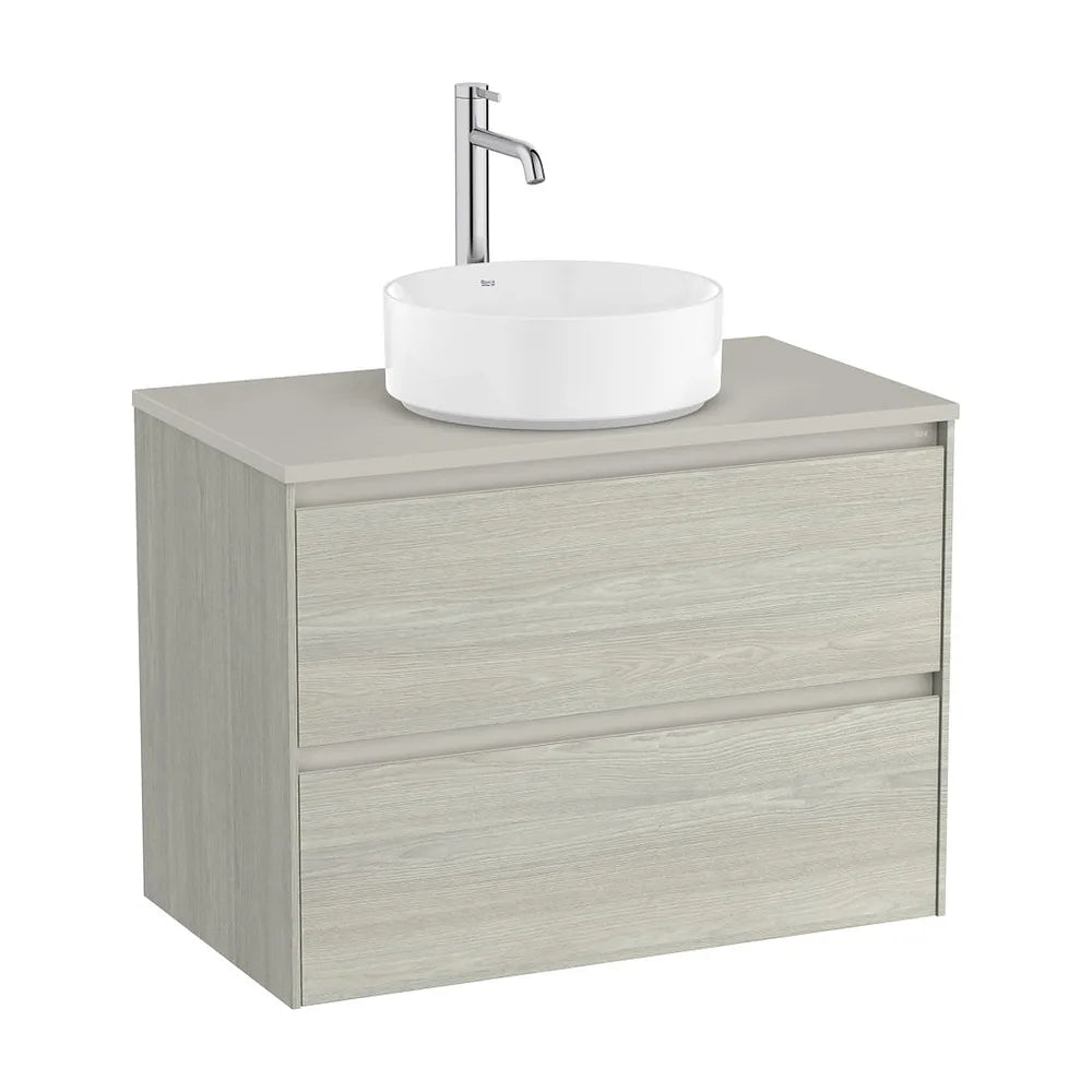 Mueble base suspendido dos cajones para lavabo sobre encimera 79x45x58 cm Roca - Vista 2