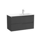 Mueble Base Suspendido 2 Cajones Lavabo Asimétrico Derecha 1005x460x565mm Roca