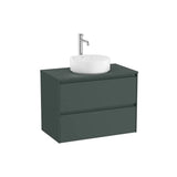 Mueble base suspendido dos cajones para lavabo sobre encimera 79x45x58 cm Roca