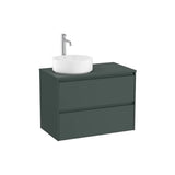 Mueble base suspendido dos cajones lavabo sobre encimera izquierda 79x45x58 cm Roca