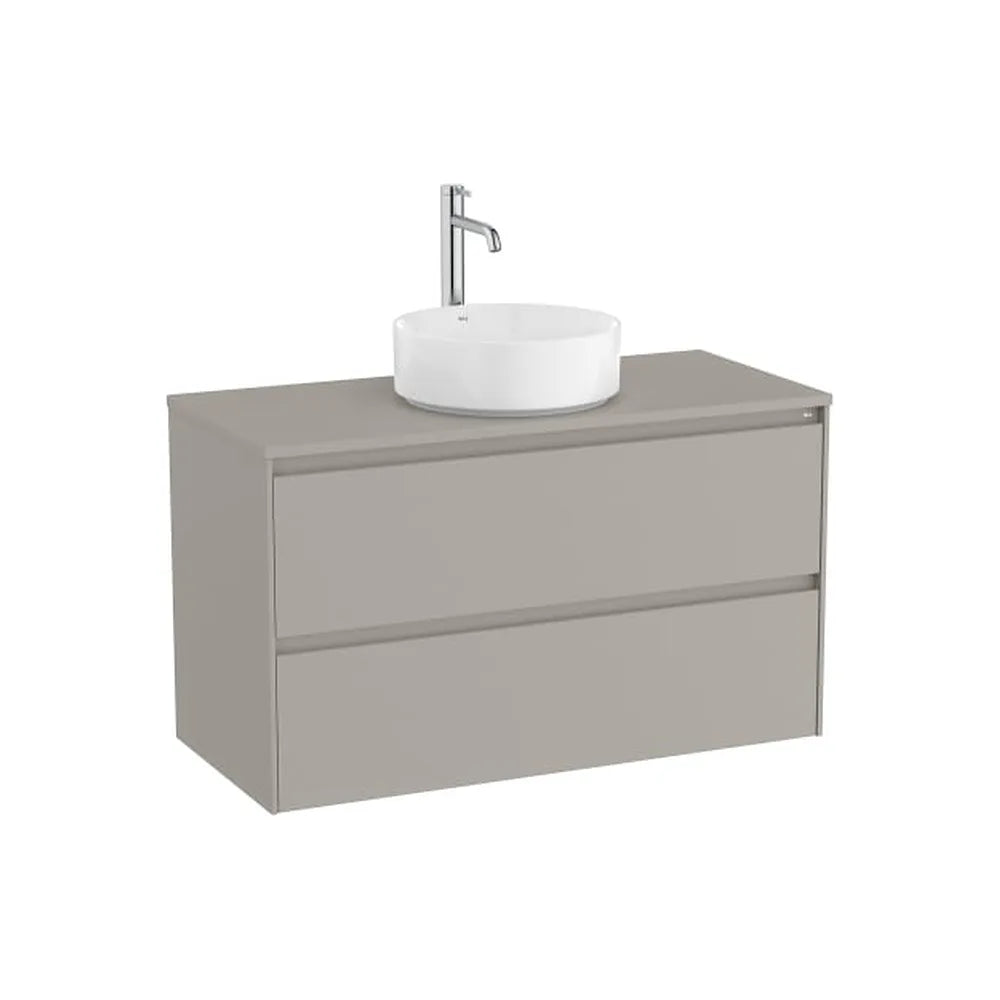 Mueble base suspendido dos cajones para lavabo sobre encimera 99x45x58 cm Roca - Vista 1