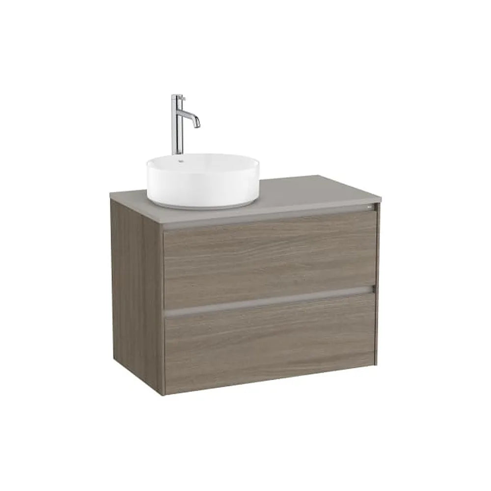 Mueble Base Suspendido 2 Cajones para Lavabo Sobre Encimera Izquierda 79x45x58cm Colección Ona Roca - Vista 1