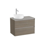 Mueble Base Suspendido 2 Cajones para Lavabo Sobre Encimera Izquierda 79x45x58cm Colección Ona Roca