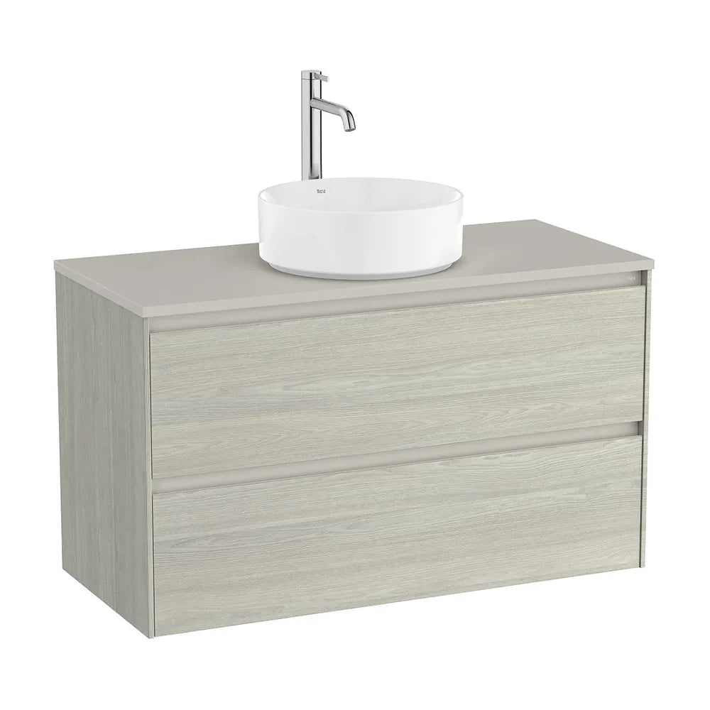 Mueble Base Suspendido 2 Cajones para Lavabo Sobre Encimera 99x45x58cm Colección Ona Roca - Vista 2